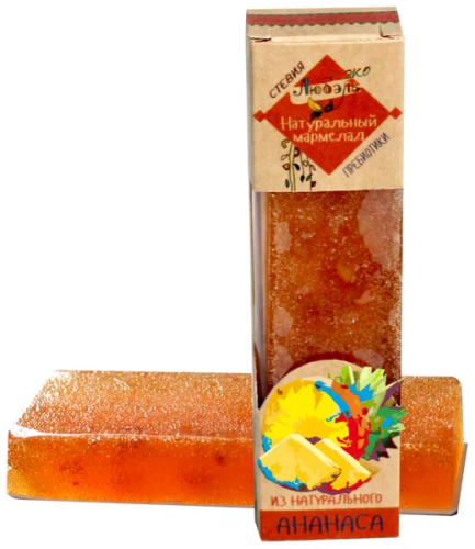 ЛЮБЭЛЬ ЭКО мармелад натуральный из ананаса 50г/15